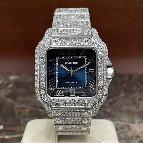 cartier santos iced out kaufen